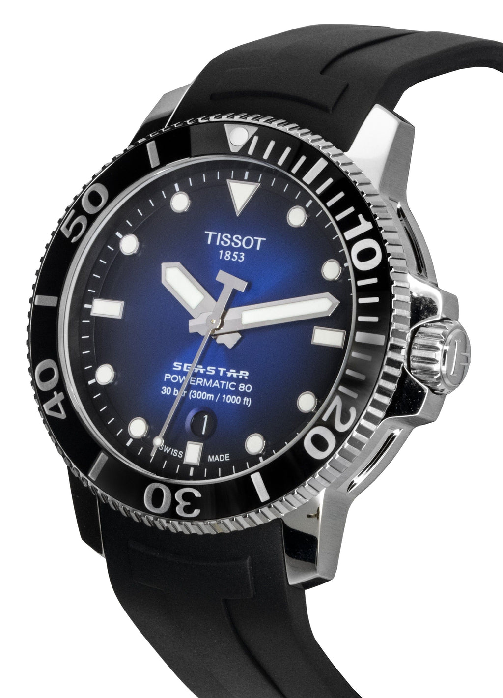 Tissot T-Sport Seastar 1000 T120.407.17.041.00 T1204071704100 Powermatic 80 Automatic 300M Men's Watch