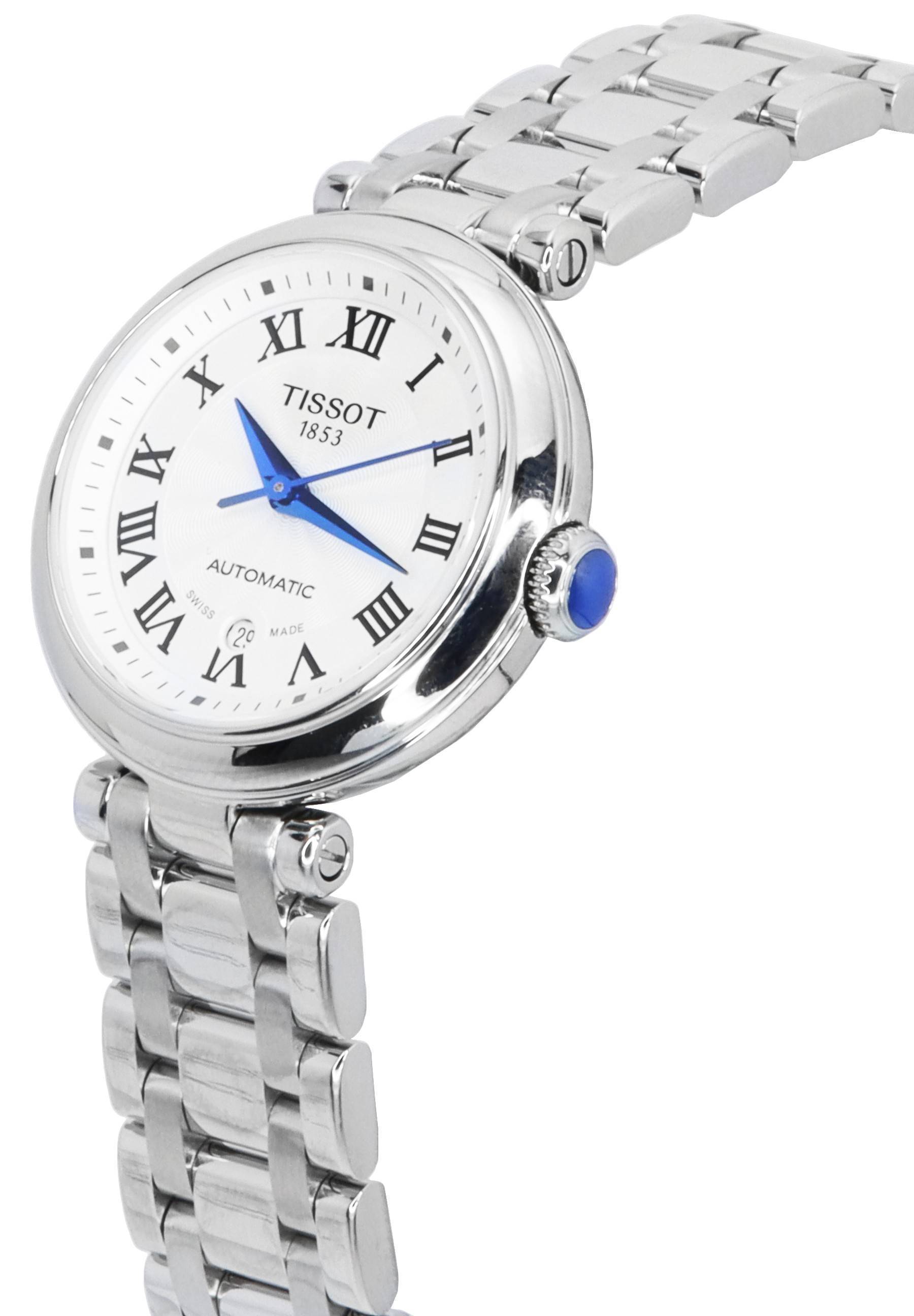 Tissot T-Lady Bellissima Stainless Steel White Dial Automatic T126.207.11.013.00 T1262071101300 Women's Watch