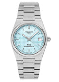 Tissot T-Classic PRX Powermatic 80 Stainless Steel Ice Blue Dial Automatic T137.207.11.351.00 100M Women's Watch