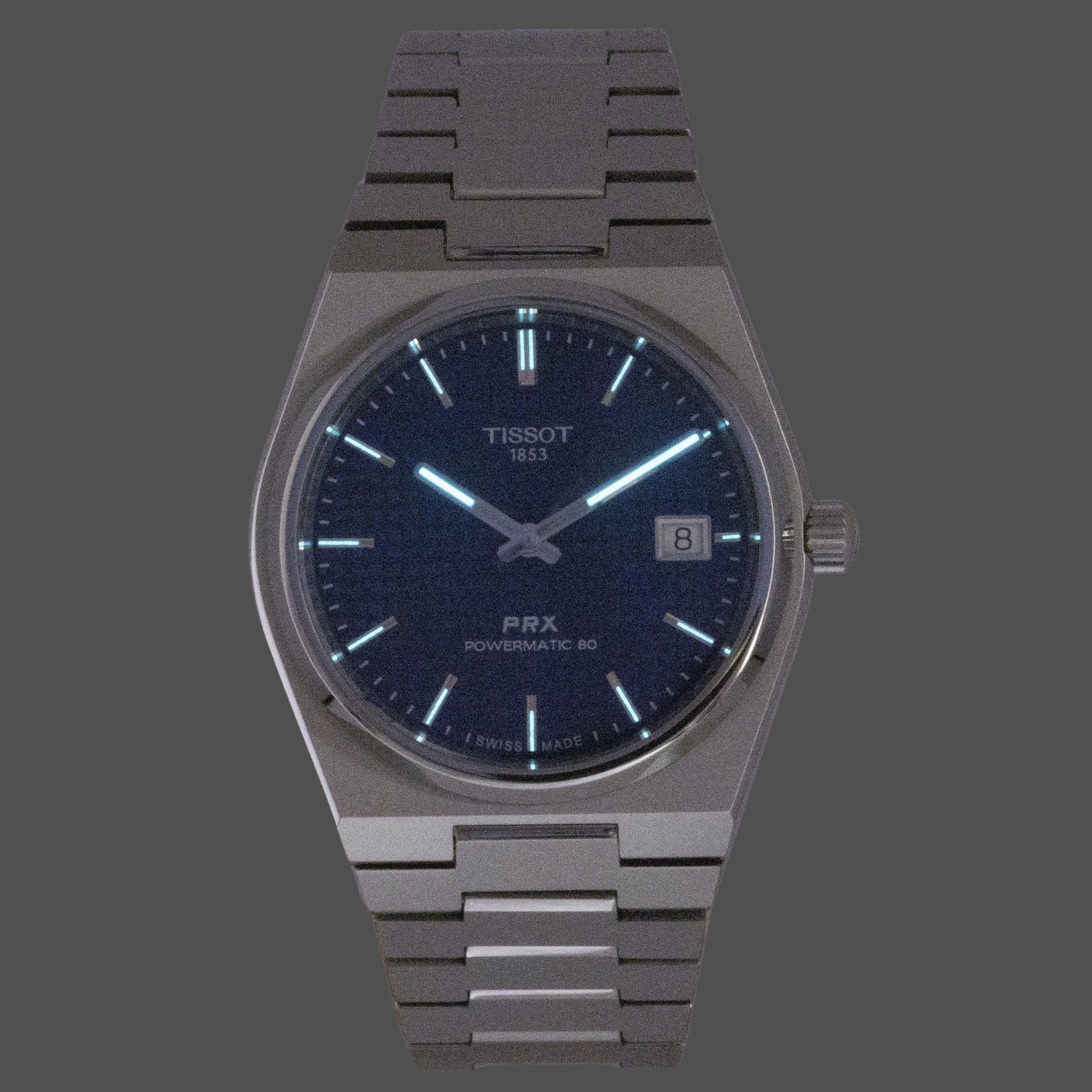 Tissot PRX Titanium Blue Dial Automatic T137.807.44.041.00 100M Men's Watch