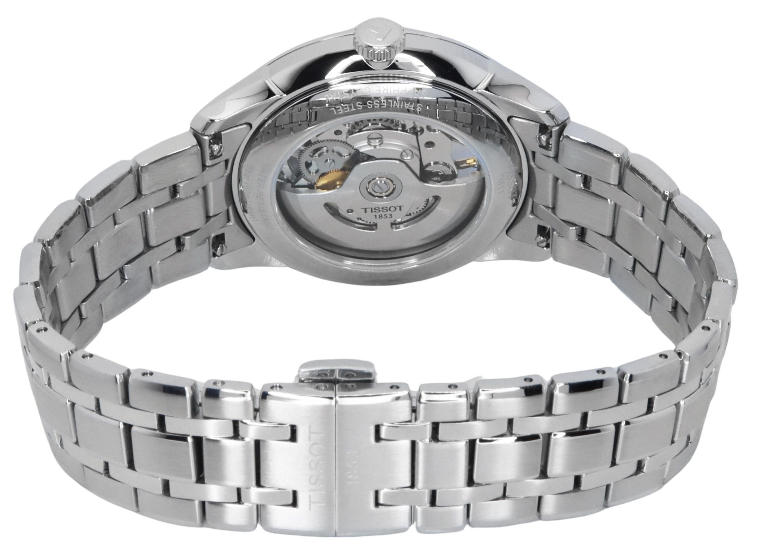 Tissot Chemin Des Tourelles Stainless Steel Blue Skeleton Dial Automatic T139.836.11.048.00 Men's Watch