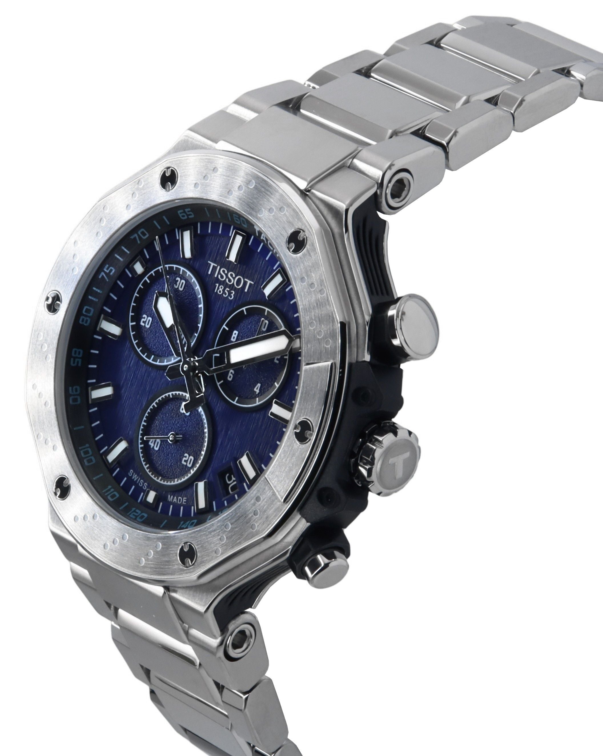 Tissot T-Race Chronograph Stainless Steel Blue Dial Quartz T141.417.11.041.00 100M Men's Watch