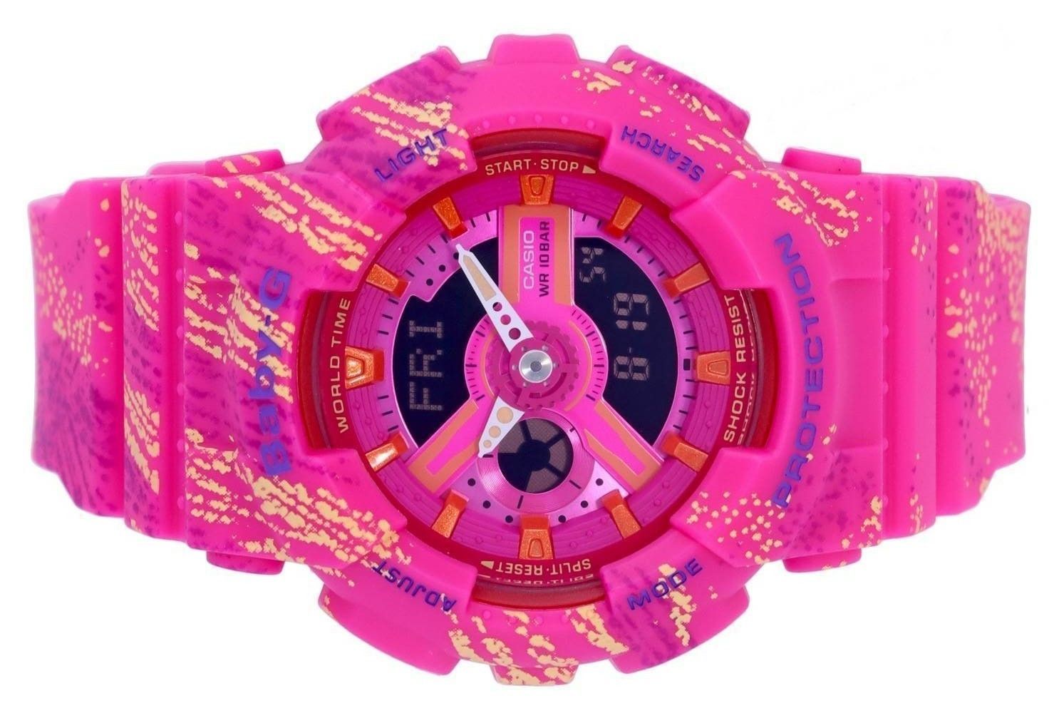 Refurbished Casio Baby-G Analog Digital Resin Strap Multicolor Dial Quartz BA-110TX-4A 100M Women's Watch