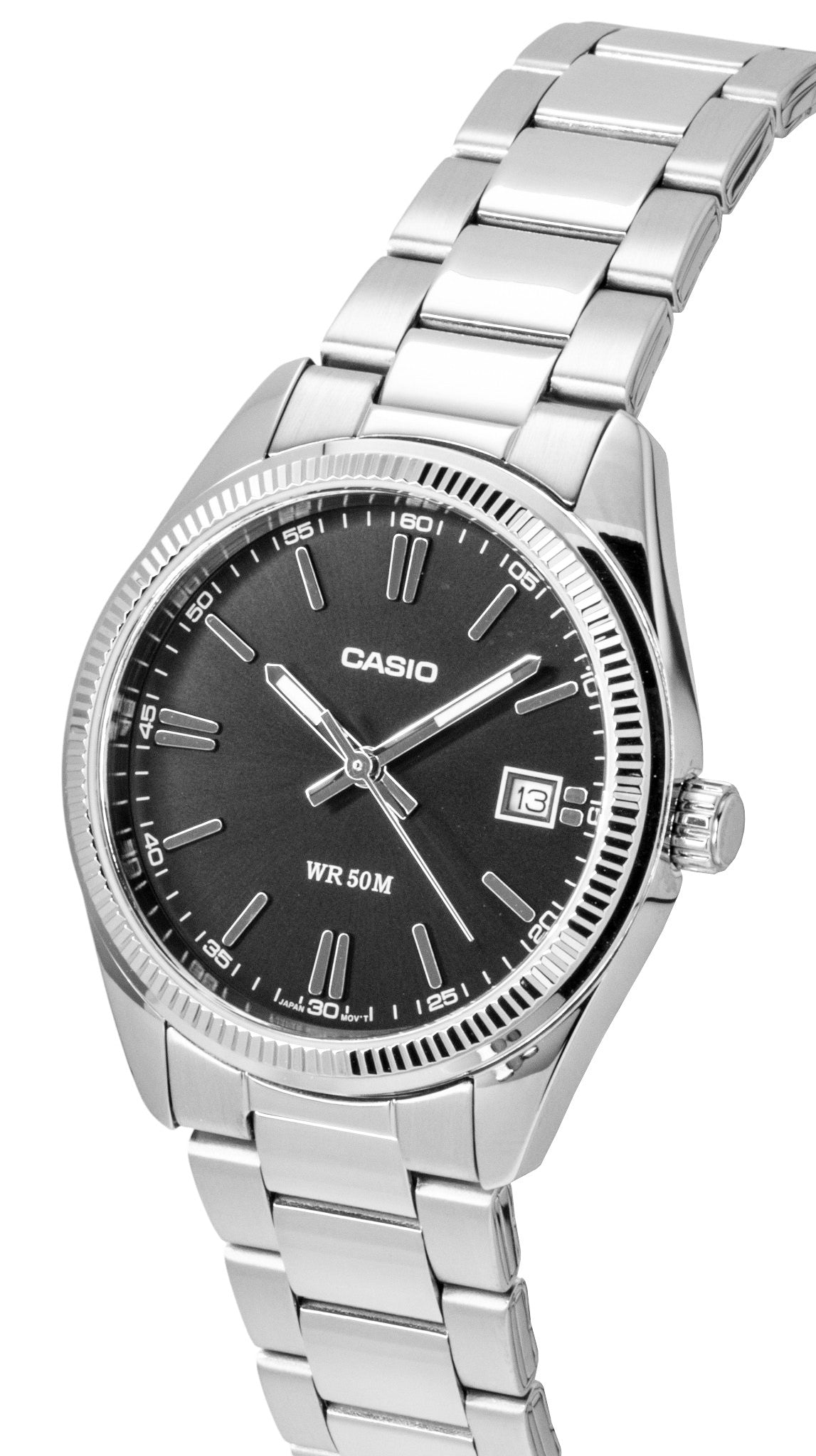 Casio Analog Stainless Steel Black Dial Quartz UTP-1302PD-1AV Unisex Watch