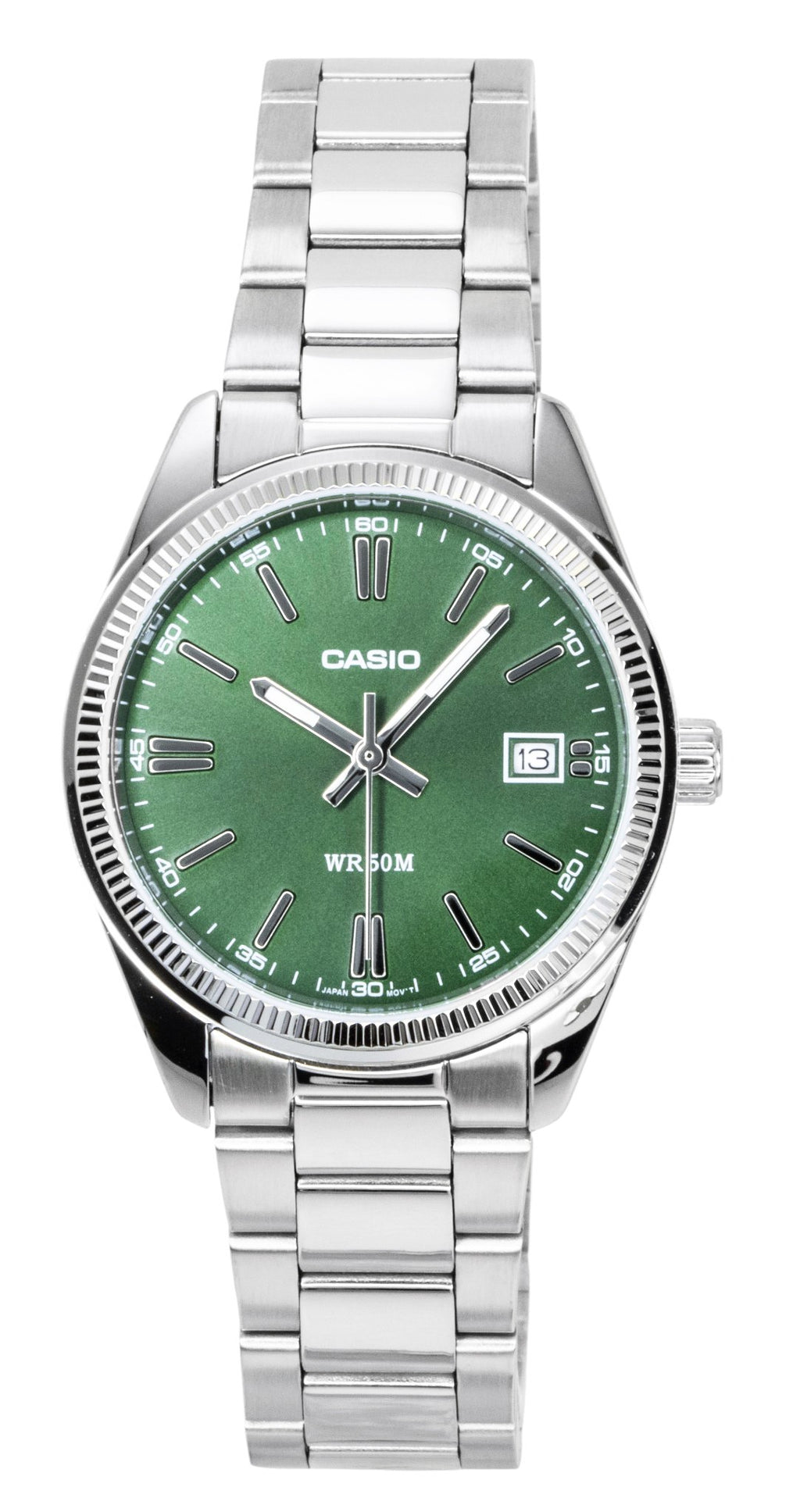 Casio Analog Stainless Steel Green Dial Quartz UTP-1302PD-3A1V Unisex Watch