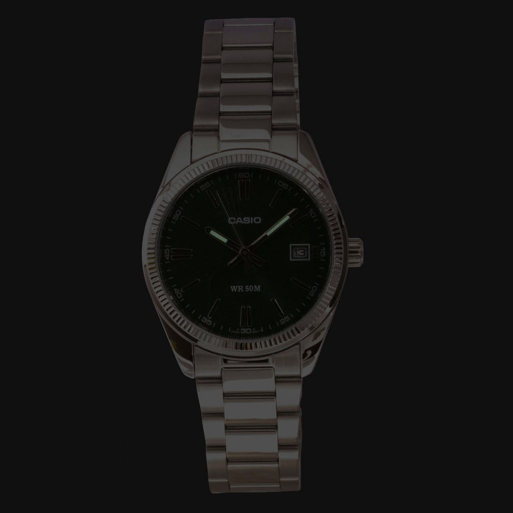 Casio Analog Stainless Steel Green Dial Quartz UTP-1302PD-3A1V Unisex Watch