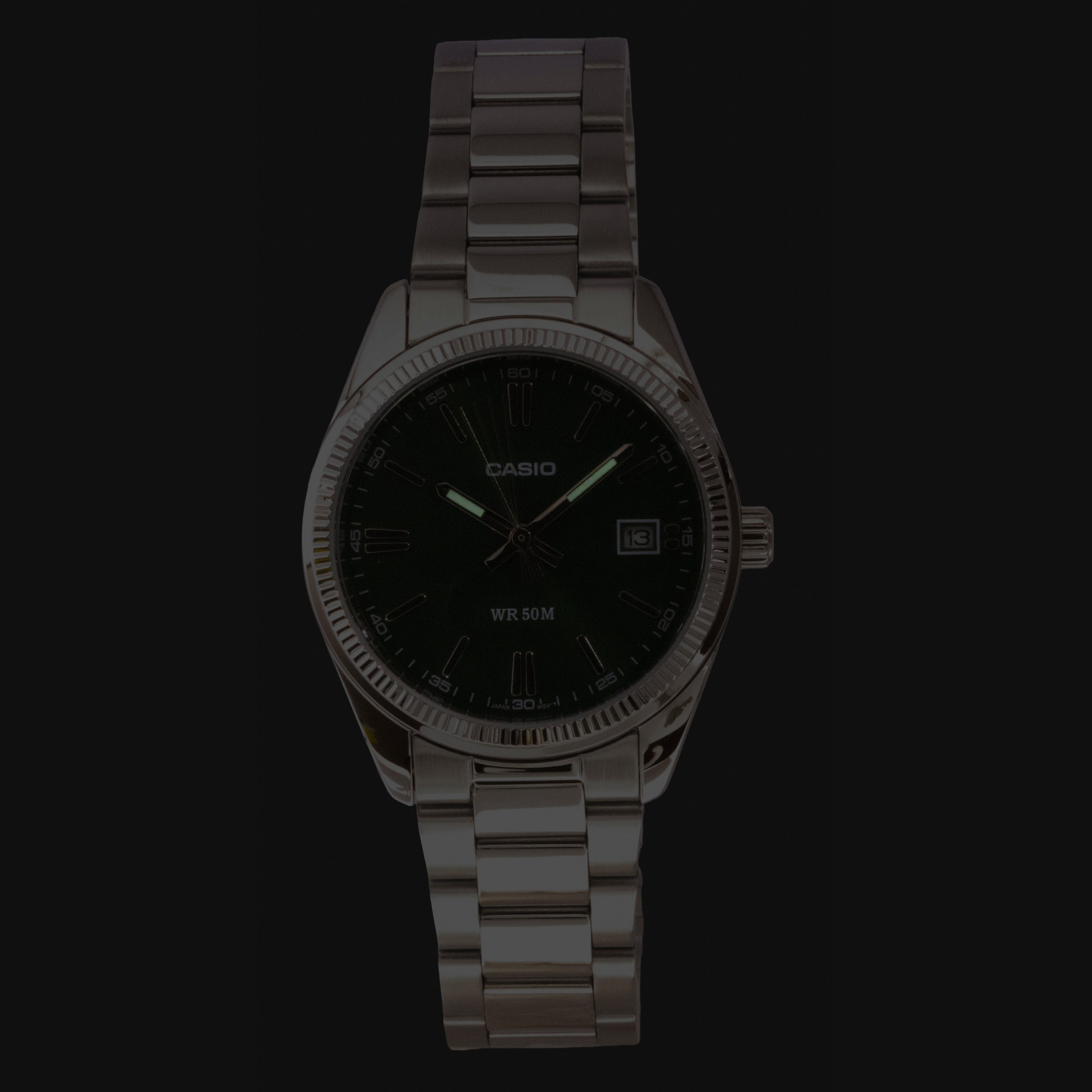 Casio Analog Stainless Steel Green Dial Quartz UTP-1302PD-3A1V Unisex Watch