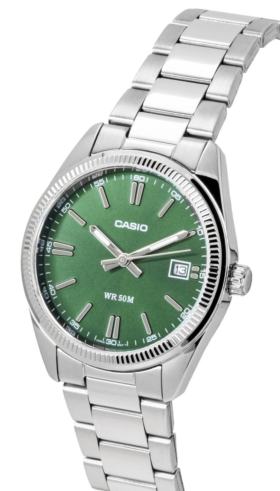 Casio Analog Stainless Steel Green Dial Quartz UTP-1302PD-3A1V Unisex Watch