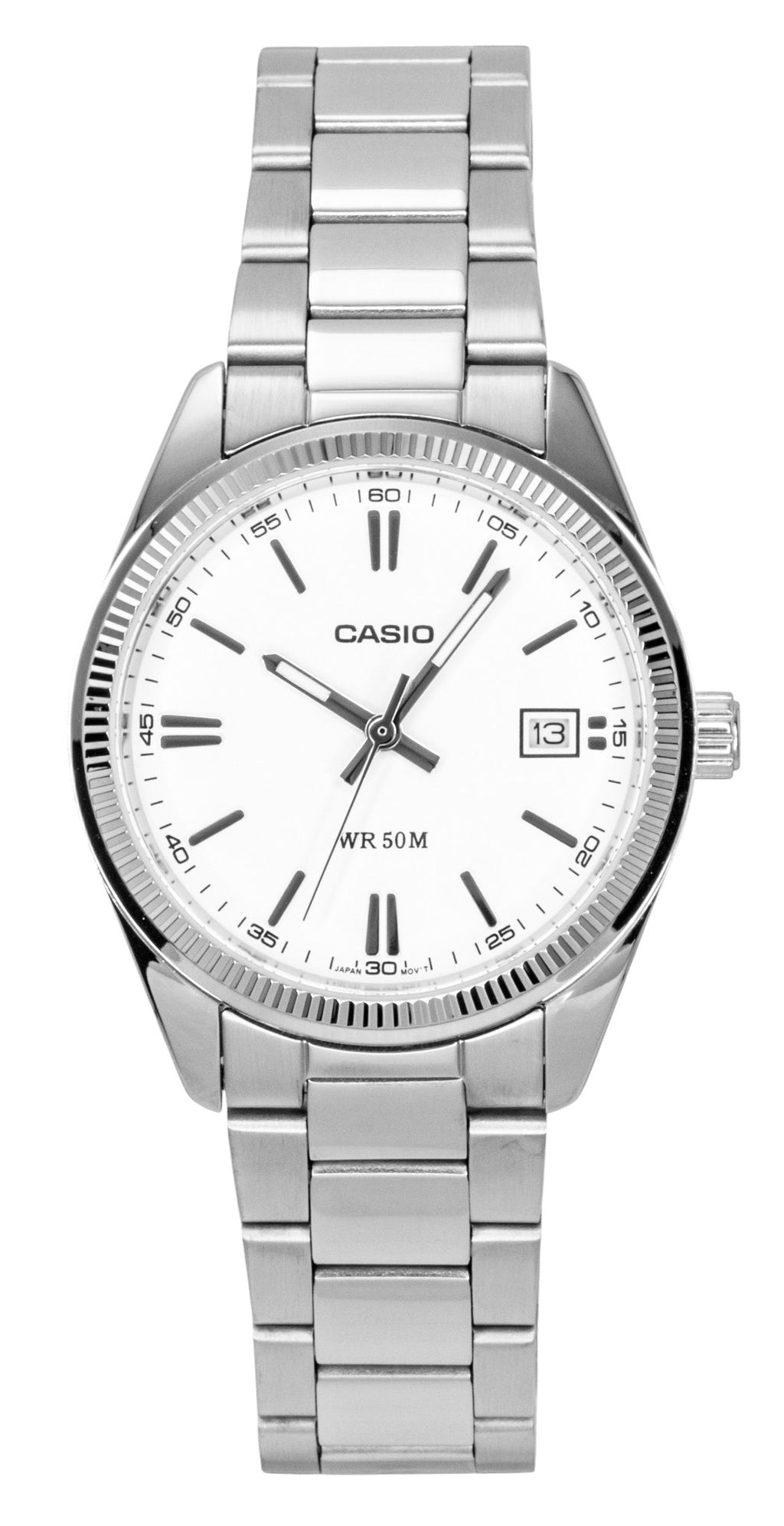 Casio Analog Stainless Steel White Dial Quartz UTP-1302PD-7AV Unisex Watch