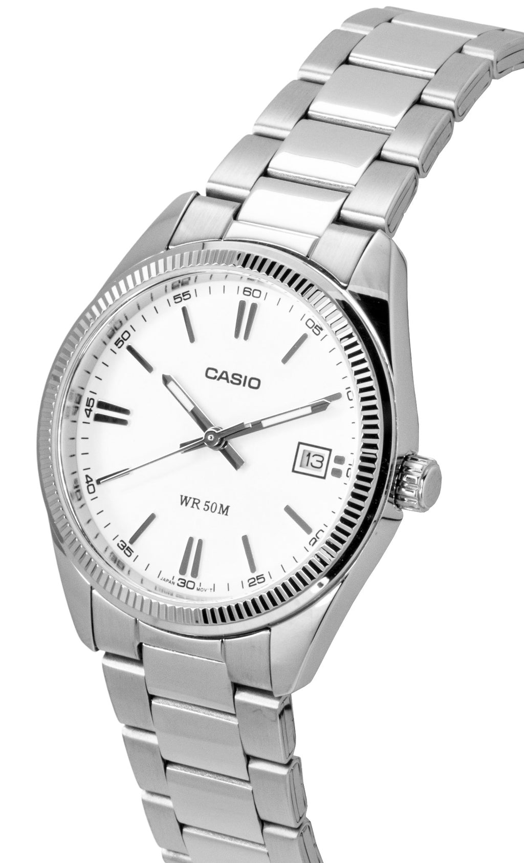 Casio Analog Stainless Steel White Dial Quartz UTP-1302PD-7AV Unisex Watch