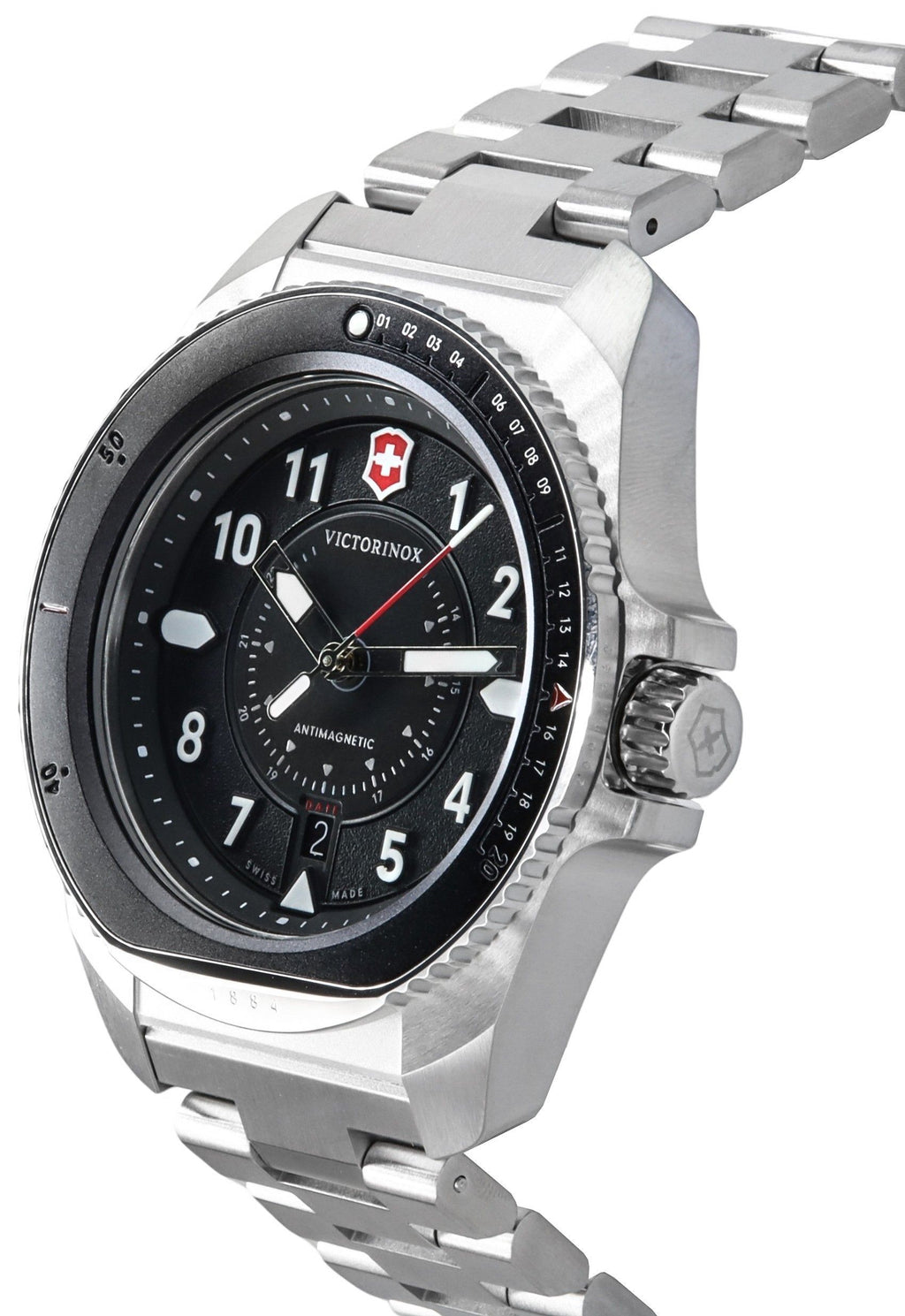 Victorinox Swiss Army Journey 1884 Antimagnetic Black Dial Quartz Diver's 242009 200M Men's Watch