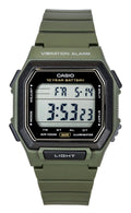 Casio Digital Resin Strap Black Dial Quartz W-738H-3AV 100M Men's Watch
