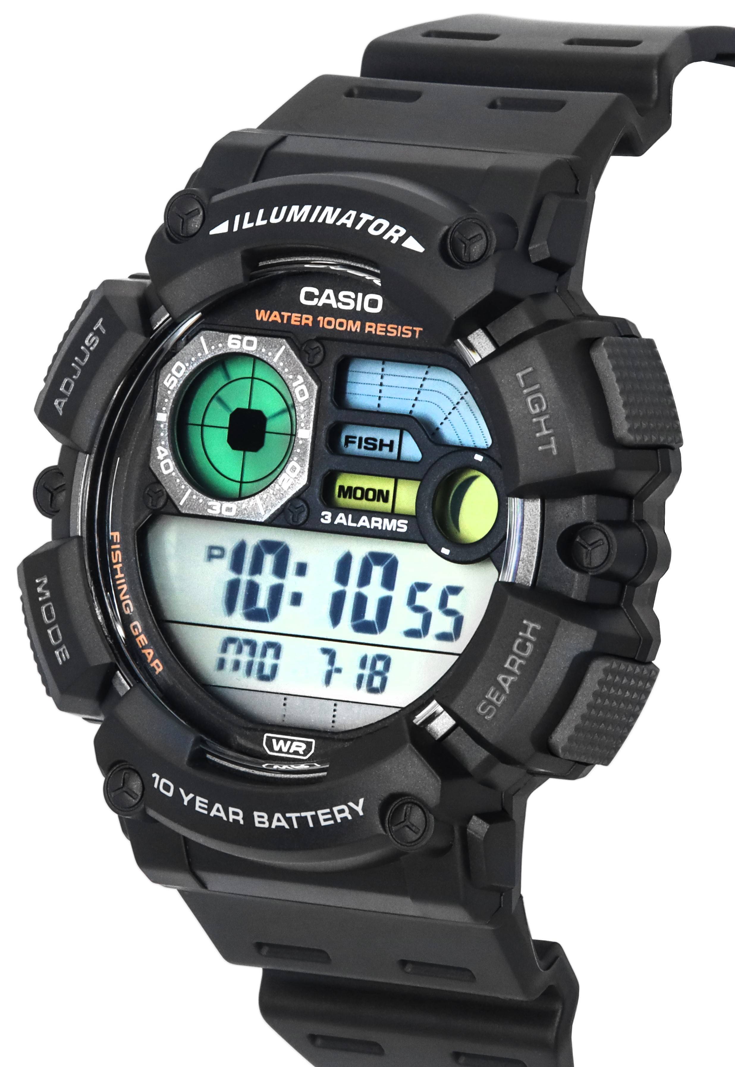 Casio Fishing Gear Line Digital Quartz WS-1500H-1A WS1500H-1 100M Men's Watch