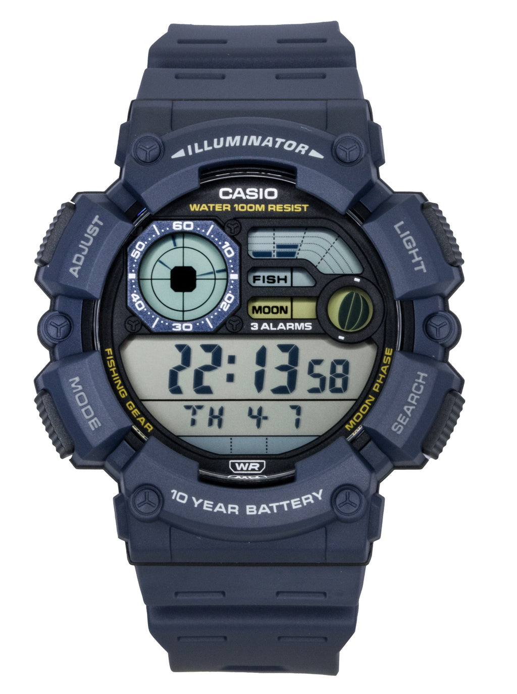 Casio Youth Digital Resin Strap Quartz WS-1500H-2AV 100M Men's Watch