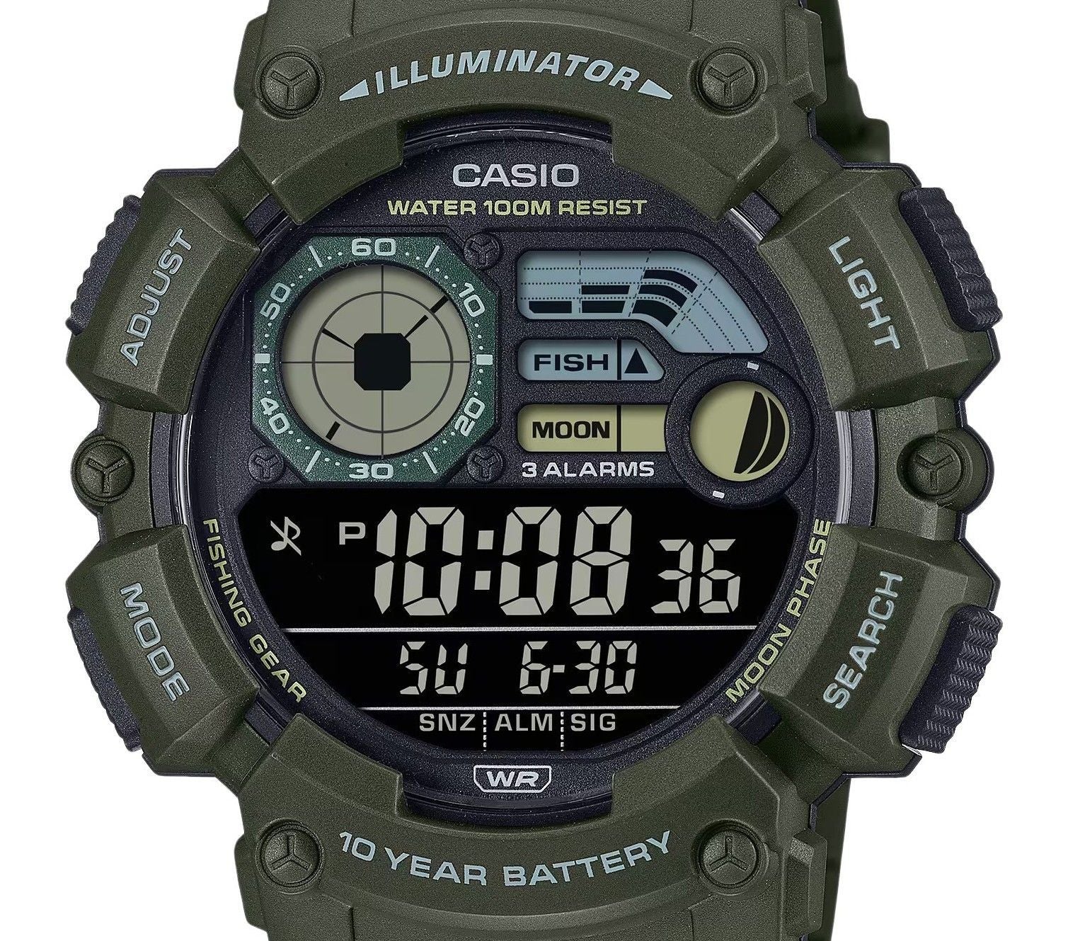 Casio Digital Resin Strap Quartz WS-1500H-3BV 100M Men's Watch