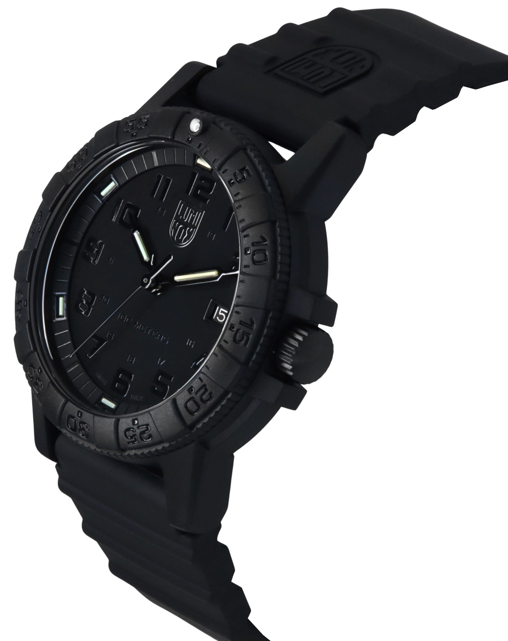 Luminox Leatherback Sea Turtle Silicone Strap Black Dial Quartz XS.0321.BO.L 100M Men's Watch