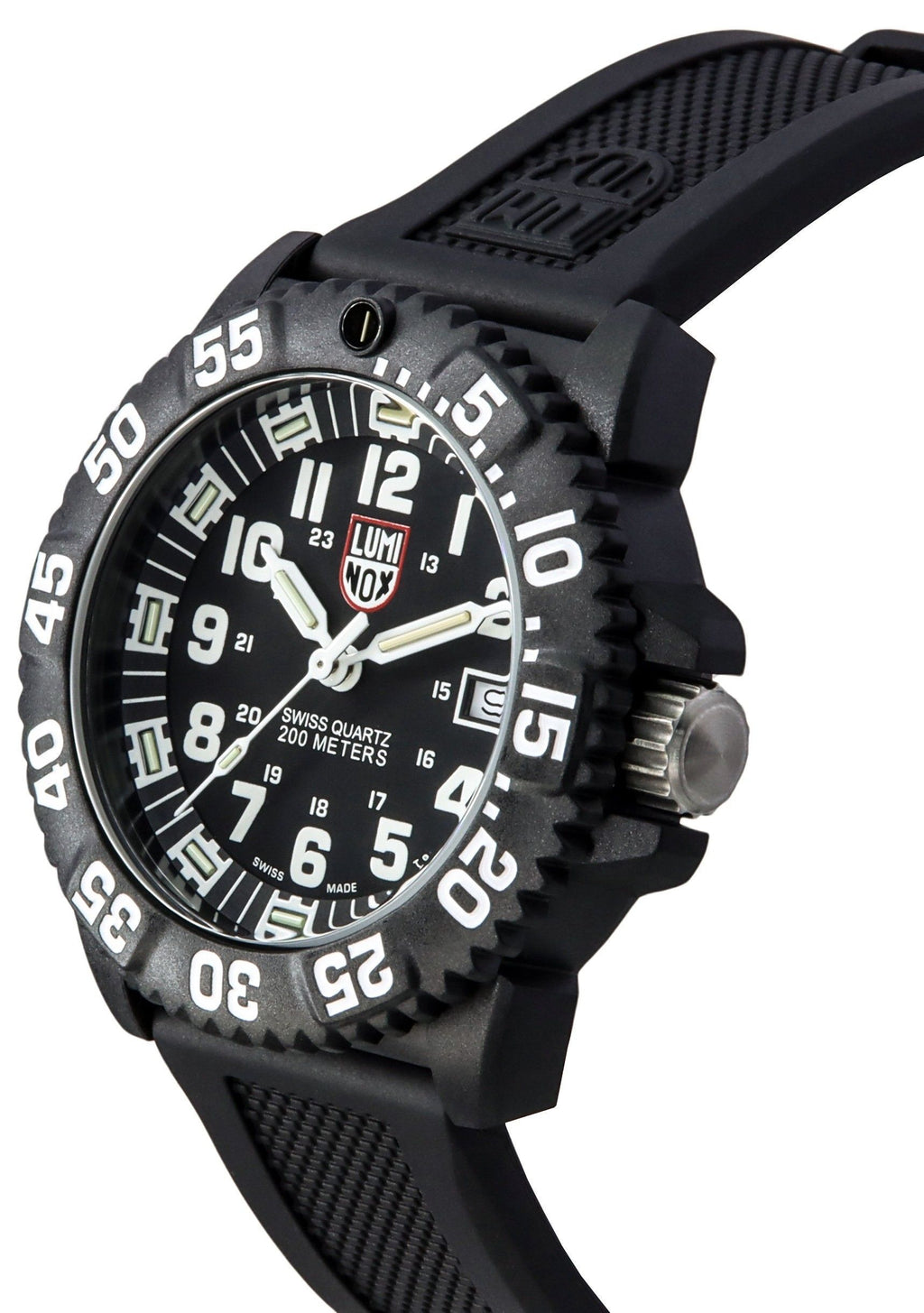 Luminox Original NAVY Seal Rubber Strap Black Dial Swiss Quartz Diver's XS.3051.F 200M Men's Watch