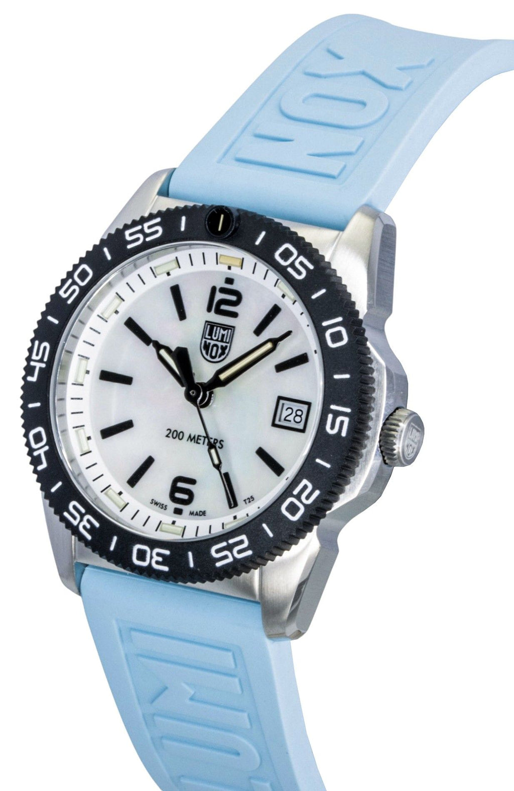Luminox Pacific Diver Ripple Rubber Strap Mother Of Pearl Dial Quartz Diver's XS.3124M 200M Unisex Watch