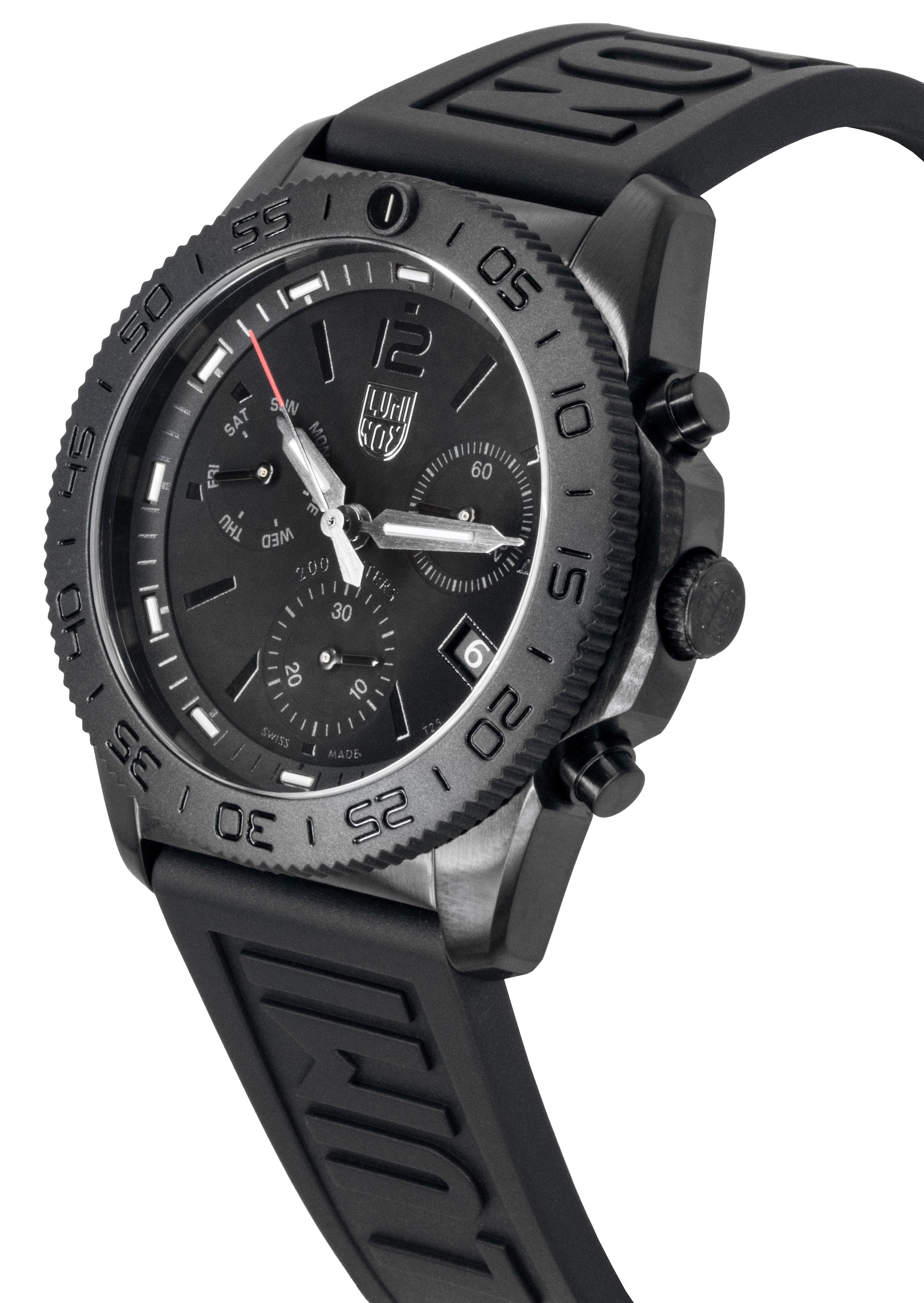 Luminox Pacific Diver Chronograph Rubber Strap Black Dial Quartz XS.3141.BO.1 200M Men's Watch