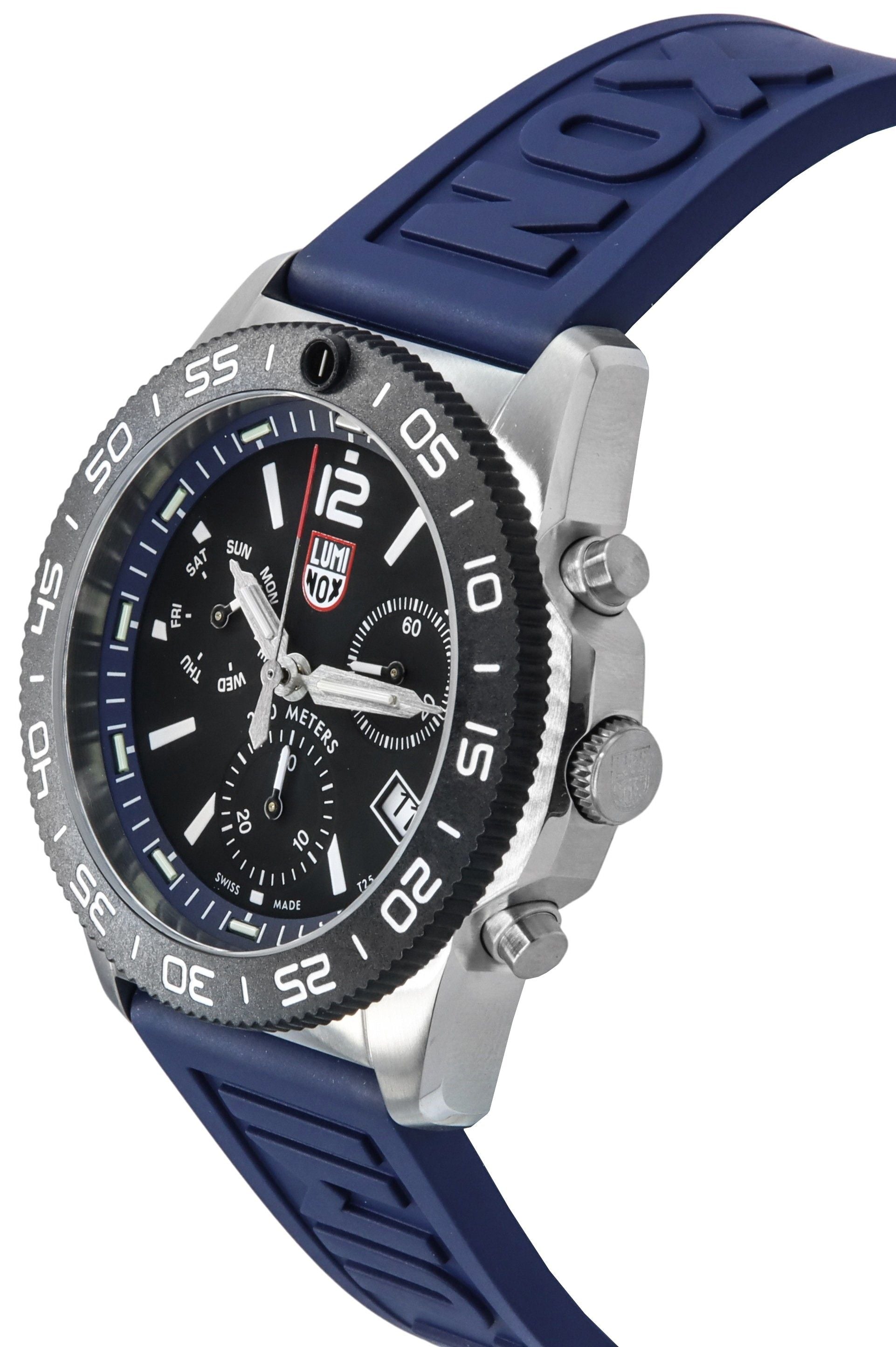 Luminox Pacific Diver Chronograph Navy Rubber Strap Black Dial Swiss Quartz Diver's XS.3143 200M Men's Watch