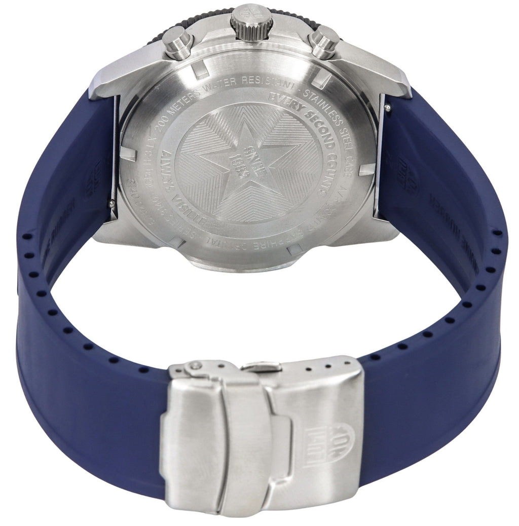 Luminox Pacific Diver Chronograph Navy Rubber Strap Black Dial Swiss Quartz Diver's XS.3143 200M Men's Watch