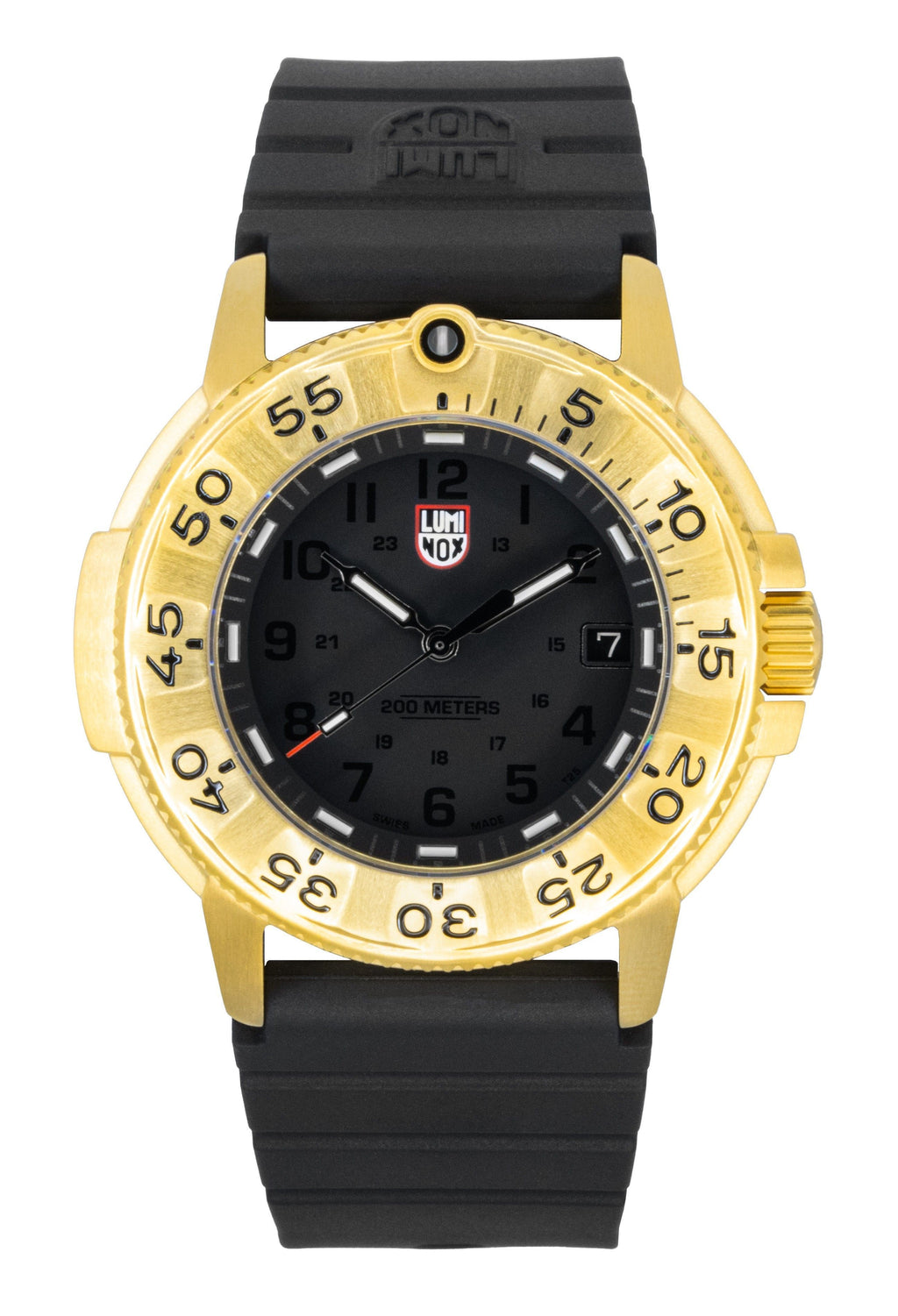 Luminox Navy Seal Foundation Rubber Strap Black Dial Quartz Diver's XS.3221.NSF 200M Men's Watch
