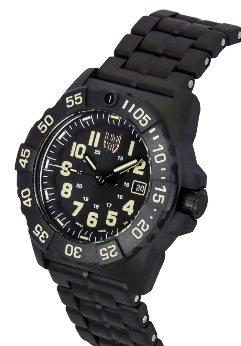 Luminox Navy SEAL 3500 Military Stainless Steel Black Dial Quartz Diver's XS.3510 200M Men's Watch