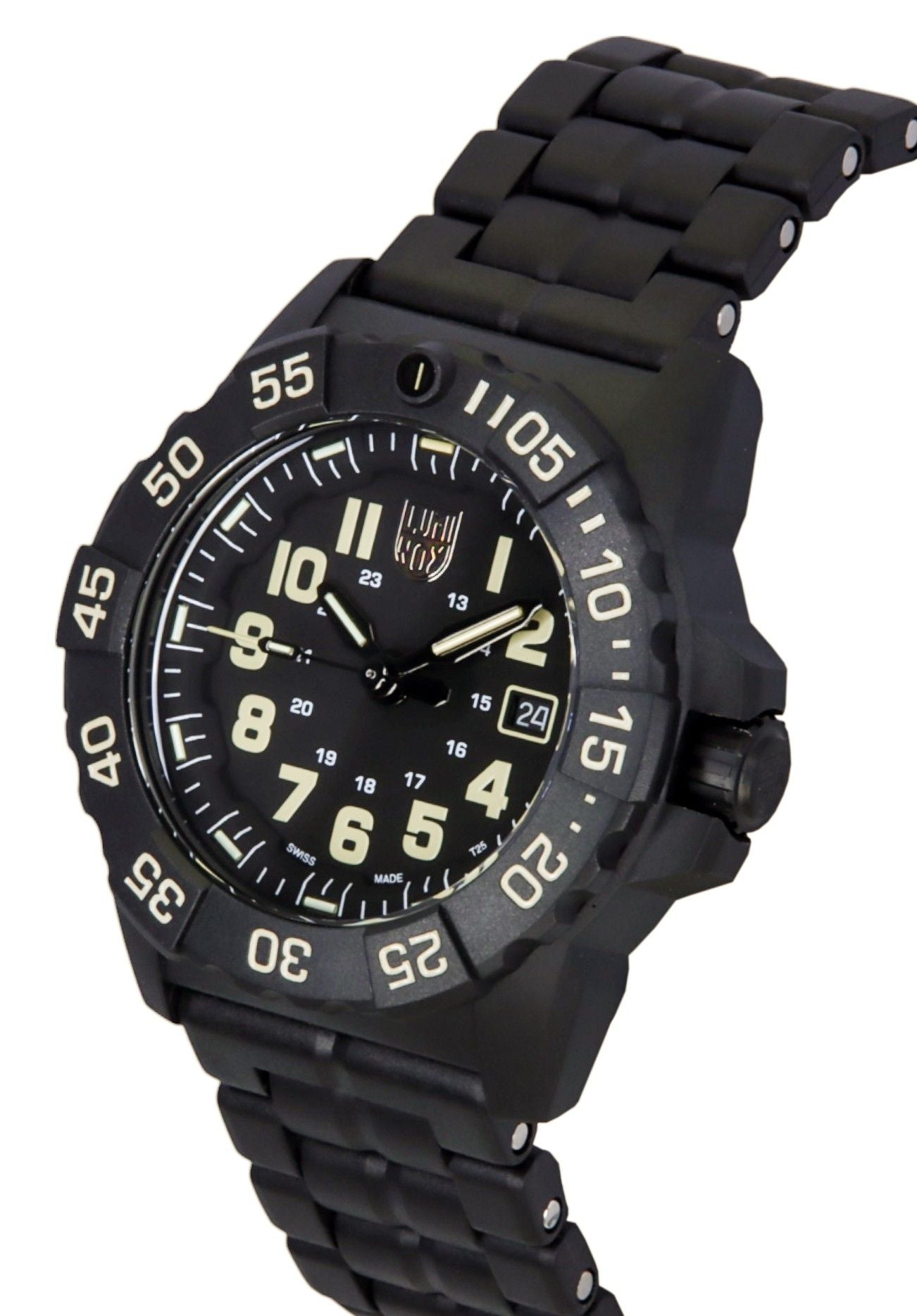 Luminox Navy SEAL 3500 Military Stainless Steel Black Dial Quartz Diver's XS.3510 200M Men's Watch
