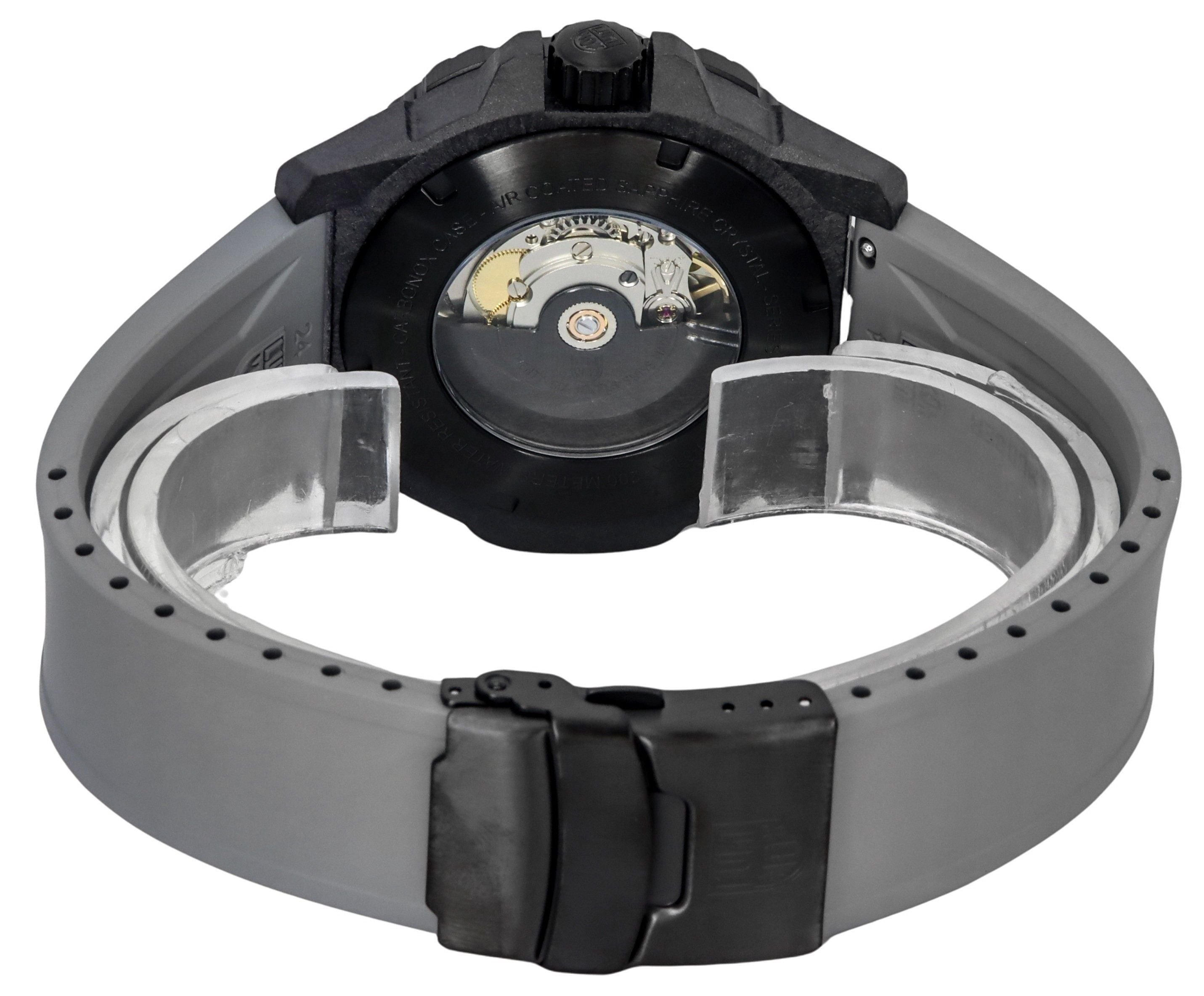 Luminox Master Carbon SEAL Grey Rubber Strap Black Dial Swiss Automatic Diver's XS.3862 200M Men's Watch