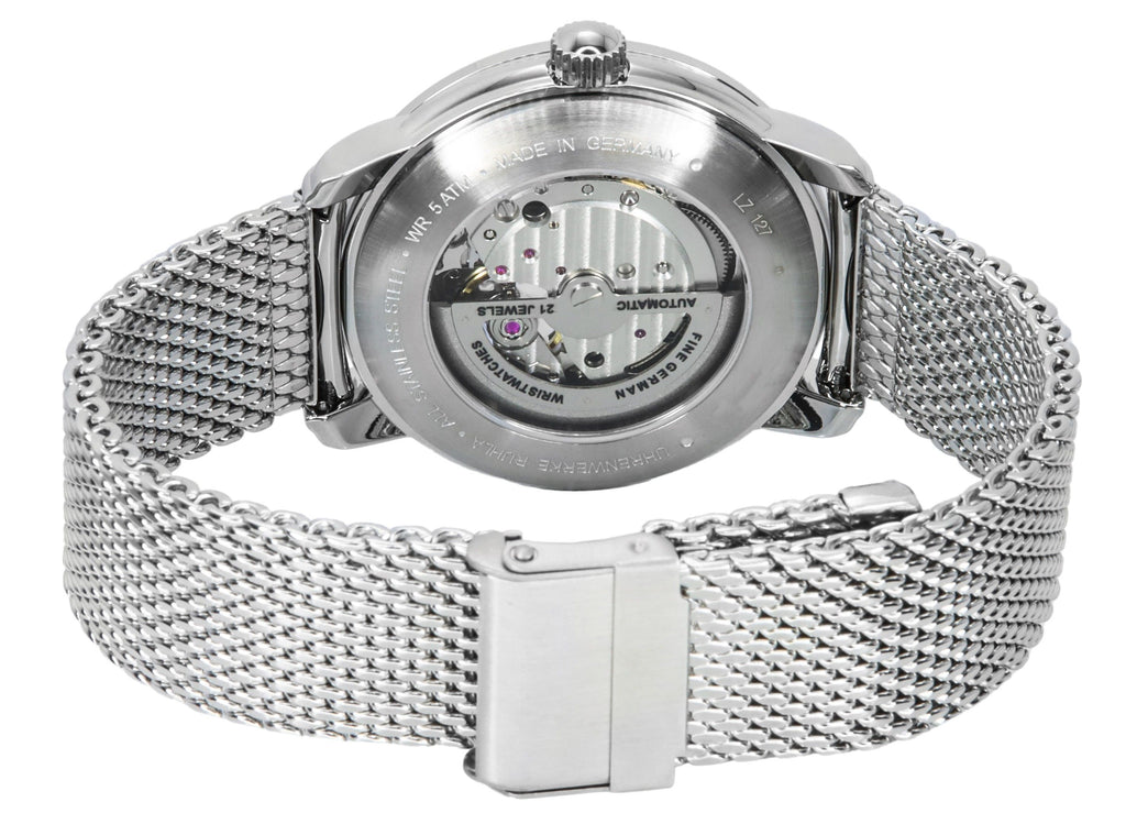Zeppelin LZ 127 Graf Stainless Steel Open Heart Beige Dial Automatic 7666M5 Men's Watch
