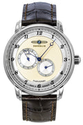 Zeppelin Friedrichshafen Leather Strap Champagne Dial Automatic 85685 Men's Watch
