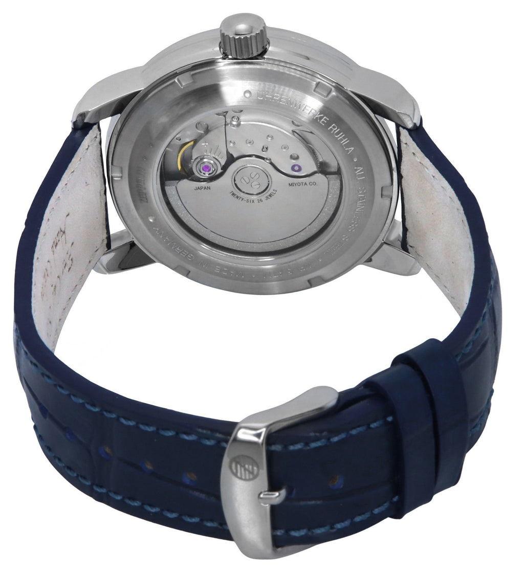 Zeppelin Friedrichshafen Leather Strap Blue Dial Automatic 85903 Men's Watch