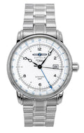 Zeppelin 100 Jahre GMT Stainless Steel Silver Dial Automatic 8666MB1 Men's Watch