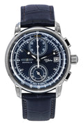 Zeppelin 100 Jahre Chronograph Leather Strap Blue Dial Quartz 86703 Men's Watch