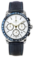 Zeppelin New York Chronograph Leather Strap White Dial Quartz 88781 Men's Watch